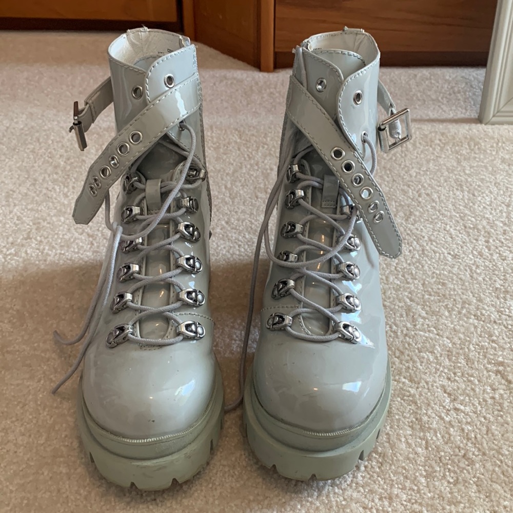 JEFFREY CAMPBELL gray platform boots